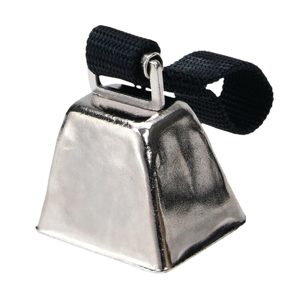 Water & Woods Nickel Cow Bell for Dogs by Coastal Pet - Durable Noise Maker - Easy Attachment - Nickel-Plated Material with Nylon Handle - Black, Small