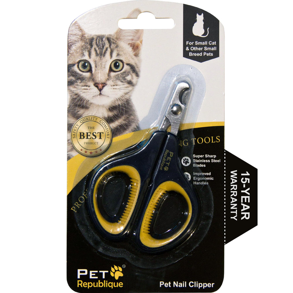 Cat Nail Clippers by Pet Republique – Professional Stainless-Steel Nail Clipper for Cats, Kittens, Hamster, Rabbits, Birds, & Small Breed Animals Claw Trimmer