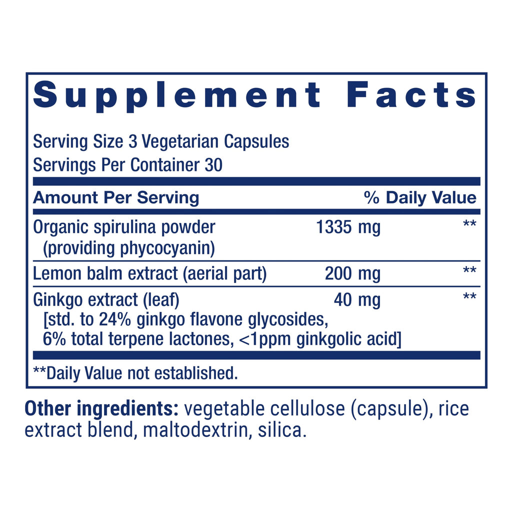 Life Extension X-R Shield, spirulina, Lemon Balm, Ginkgo biloba, Supports Cellular Integrity & DNA Health, Encourages Healthy Immune Response, Gluten-Free, Non-GMO, Vegetarian, 90 Capsules