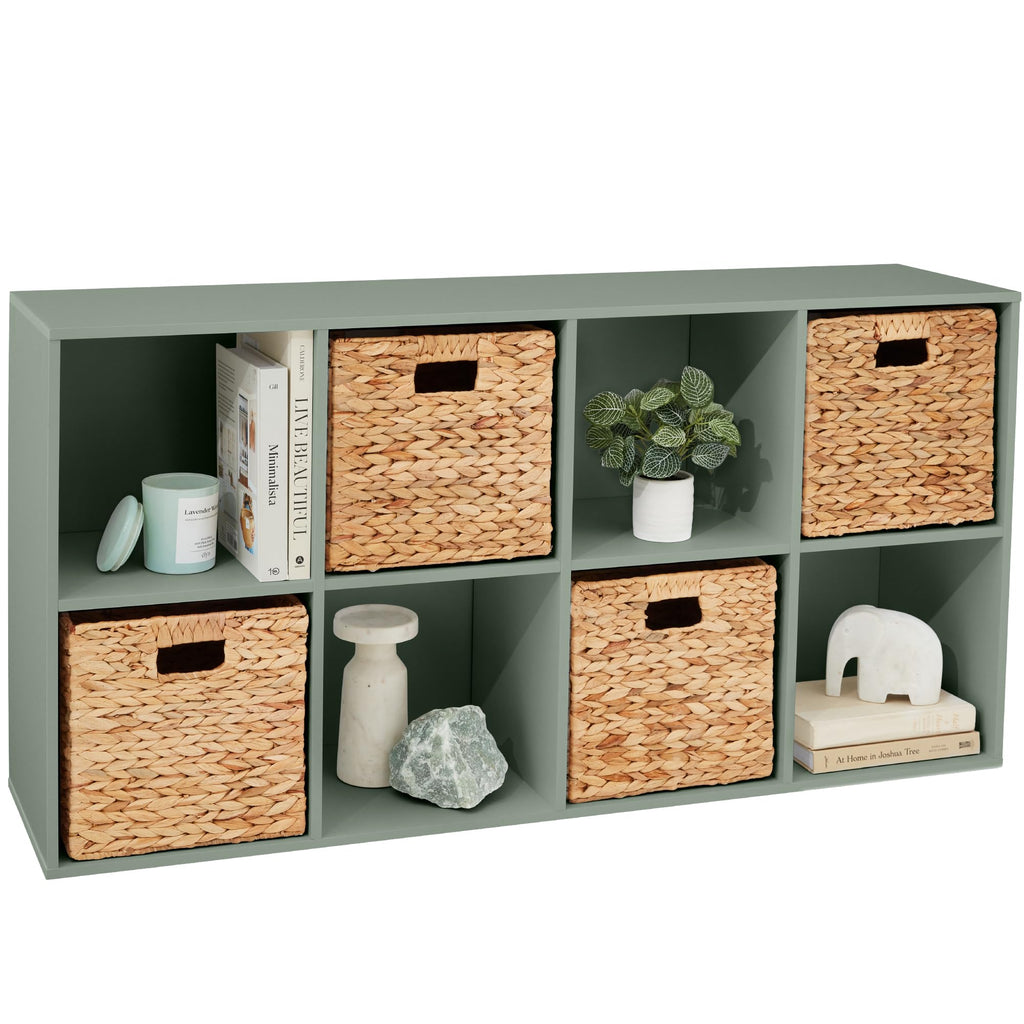 Best Choice Products Kids Bookcase 8-Cube Storage Organizer, 11in Shelf Opening, Bookshelf, Toy Storage, Customizable w/ 3 Removable Back Panels – Sage