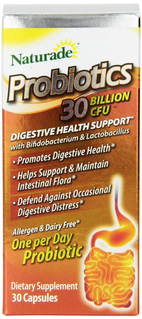Naturade Probiotics 30 B CFU Capsules, 30 Count