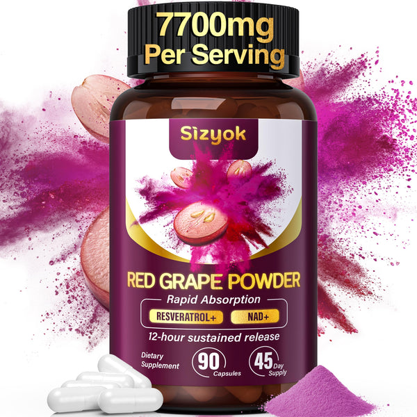 Piceid Resveratrol Supplement and NAD+ Cell Regenerator, Nitric Oxide Supplement, Support Heart Health, Blood Flow, Cellular Energy Production & Metabolism, Red Grape Powder, 45 Day Supply