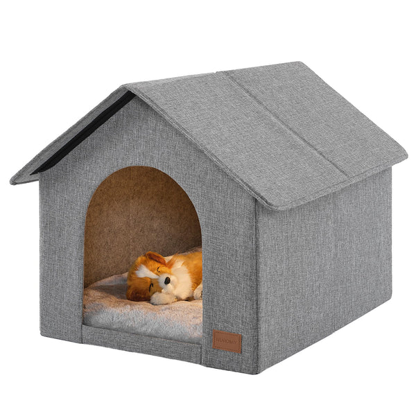 NUROMY Indoor Dog House with Washable Plush Cushion - Medium Size, Suitable for Dogs & Cats Under 22 Pounds