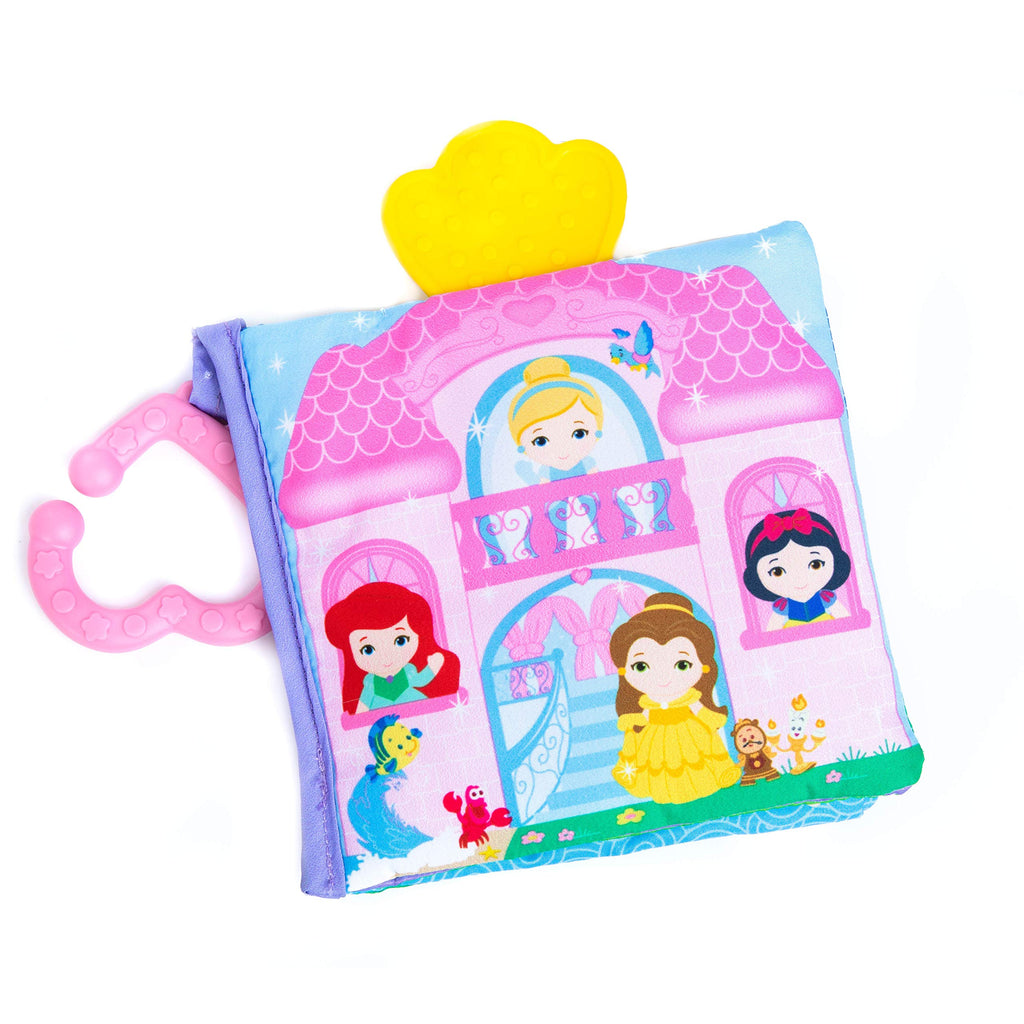Disney Kids Preferred Baby Princess Soft Book with Teether Toy & Crinke Pages - Picture Book for Newborns