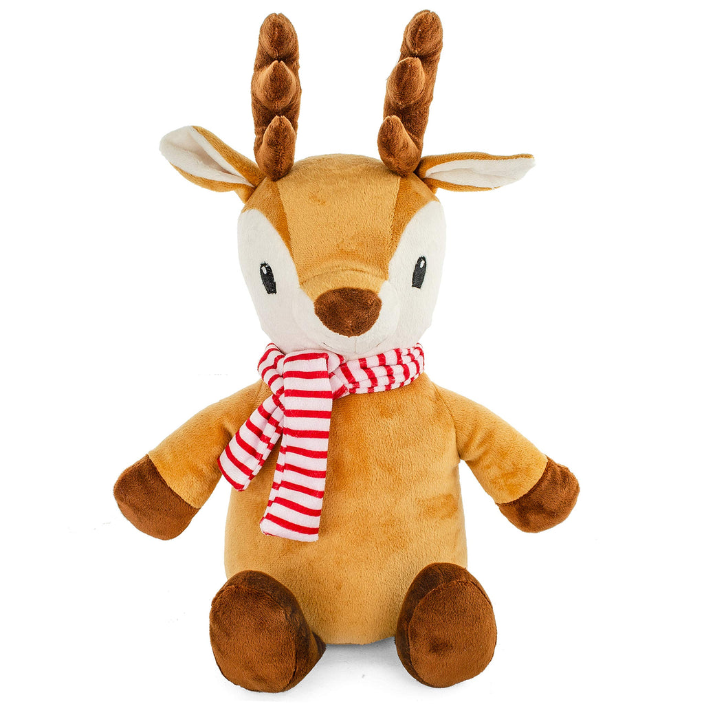 Giftable World Holiday Pet Plush Pet Toy Christmas Penguin, Santa, Reindeer, Bear, Snowman Or Dog (9" Reindeer)