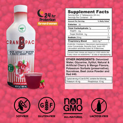 Nutritional Designs Cran-B-PAC Cranberry Supplement, Urinary Tract Health for Women Cranberry Concentrate Liquid with Vitamins, UTI Prevention for Women, Natural & Non GMO, 36mg PAC, 30 Oz Bottle