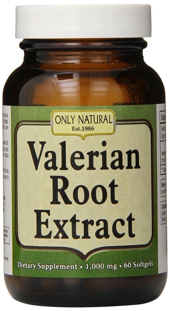 Only Natural Valerian Root Softgels, 1,000 mg, 60 Count