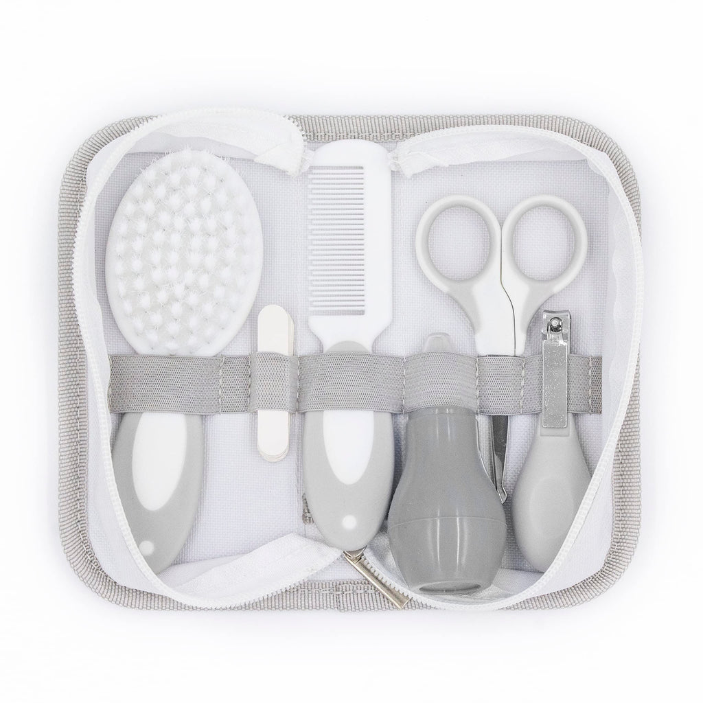 Bizzu Baby Grooming Kit, Includes Baby Brush, Baby Comb, Nail Files, Nail Clippers, Safety Scissors, and Nasal Aspirator with Storage Case, Newborn Baby Essentials Set, Newborn Baby Gifts