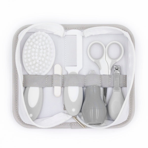 Bizzu Baby Grooming Kit, Includes Baby Brush, Baby Comb, Nail Files, Nail Clippers, Safety Scissors, and Nasal Aspirator with Storage Case, Newborn Baby Essentials Set, Newborn Baby Gifts