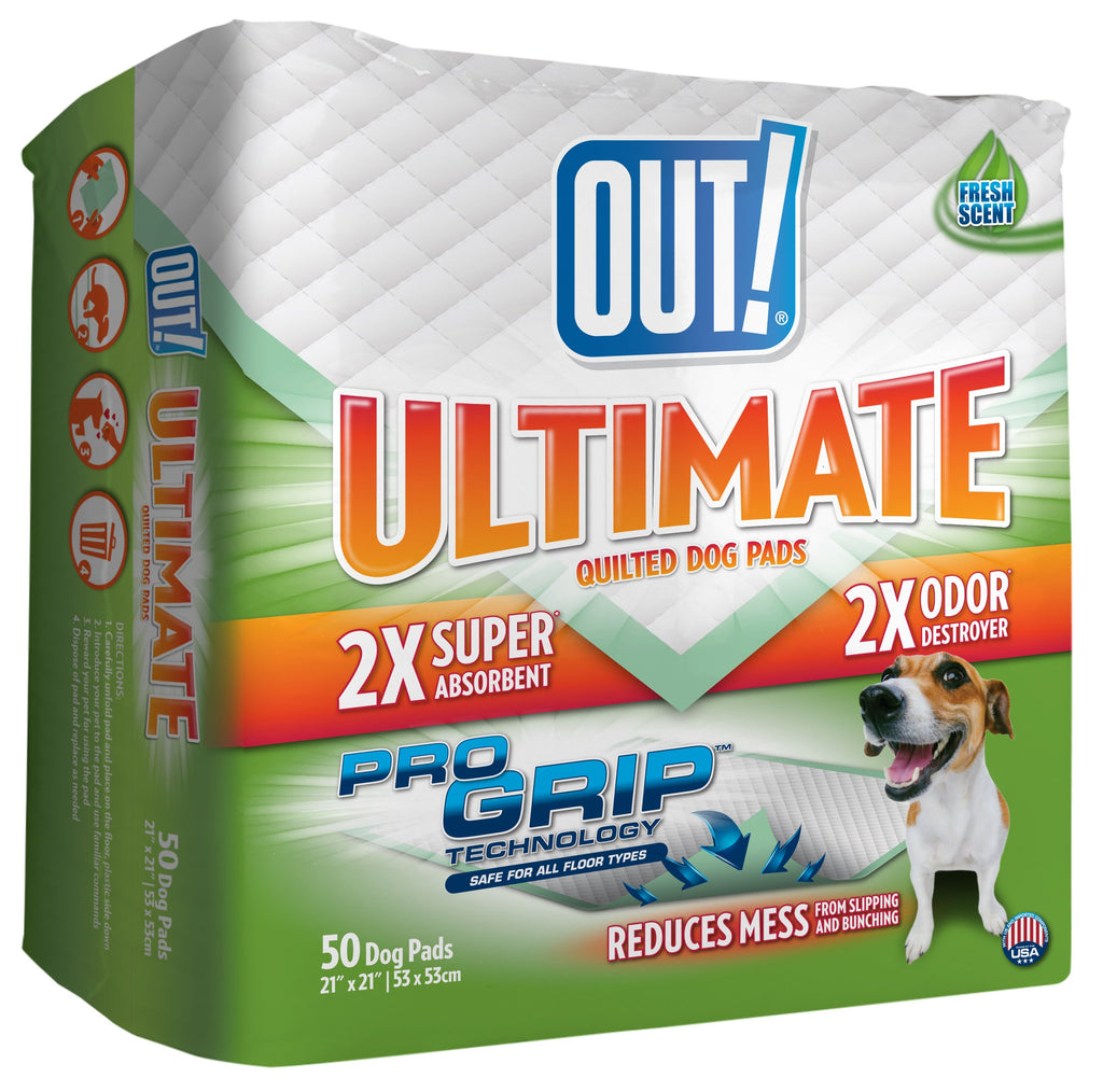 OUT! Ultimate Pro-Grip Dog and Puppy Pads, Regular - 50-Count