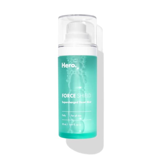 HERO COSMETICS Force Shield Supercharged Reset Mist from Clarifying On-the-Go Refreshing Face Mist with Totarol, Tea Tree and Rosemary - Non-irritating and No Drying Alcohols (50 ml)