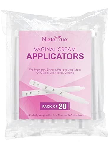 (20 Packs) Vaginial Cream Applicators, Disposable Women Applicators, Comfort Tip, Dosage Markings, Fit to Most Cream, Gel & Suppositories, Feminine Care Applicators from Nieteyrue