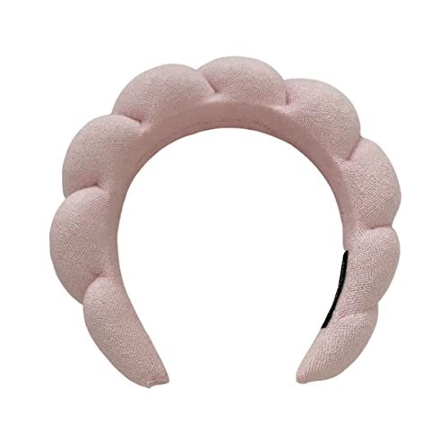 Spa Headband, Makeup Headband for Washing Face, Soft Towel Headband for Skin Care, Cute Hair Band for Shower, Light Pink