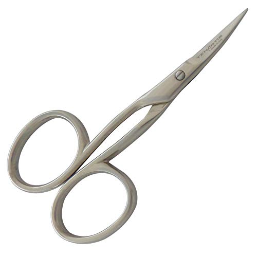 Left Handed Curved Scissors for Embroidery, Nail and Cuticle - Tenartis Made in Italy