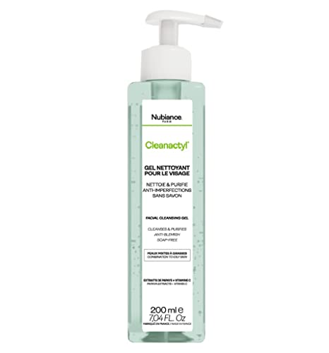 NUBIANCE - Cleanactyl® Facial Cleansing Gel - For Oily, Combination, Acne-prone, and/or Blemish-prone Skin - Women's and Men's Facial Cleanser - Hydrating - 200ml