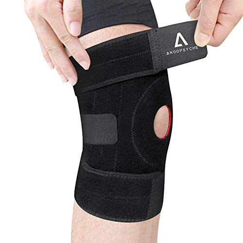 Anoopsyche Knee Brace, Relieve ACL, LCL, MCL, Arthritis, Meniscus Pain, Adjustable Open-Patella Knee Support for Men Women, with Anti-Slip Strips - for Running, Sports, Injury Rehabilitatio