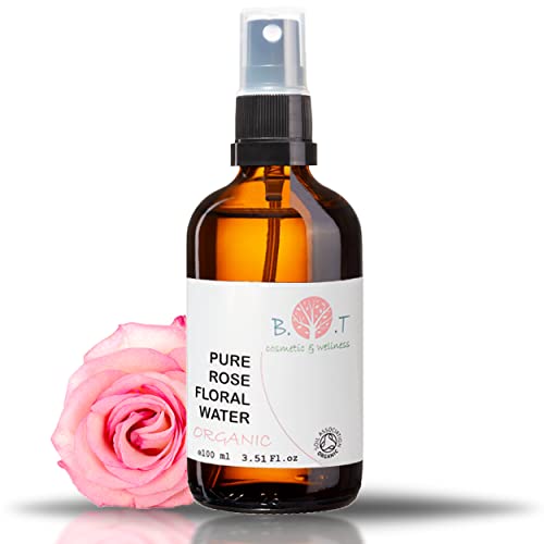 Organic Rose Water. Organically Grown Rose Hydrolate. Deep Sleep Pillow Spray. Skin Moisturiser. Anti-Aging Facial Toner. Hair Care. Anti Acne - 100 ml