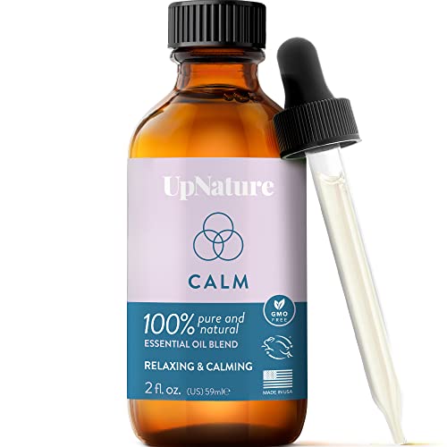 Calm Essential Oil Blend 2 oz - Stress Ease Relaxation Gifts for Women - Calm Sleep, Destress Aromatherapy Oils with Peppermint Oil, Ginger Oil – Undiluted, Therapeutic Grade