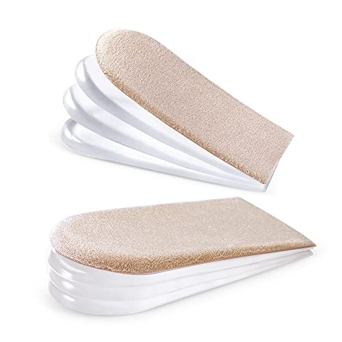 Kimihome Adjustable Orthopedic Shoe Lifts Inserts, Upgrade and Widen Height Increase Insoles, 1/4" to 1" Gel Shoe Heels Inserts for Leg Length Discrepancies. (4 Layers,1 Pair)