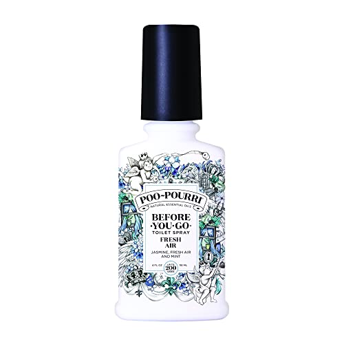 Poo-Pourri Before-You-Go Toilet Spray, Fresh Air, 4 Fl Oz - Jasmine, Fresh Air and Mint