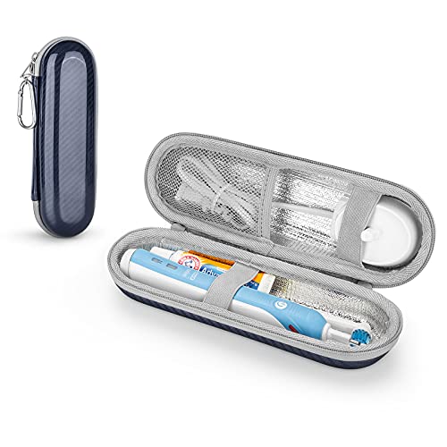 Yinke Hard Travel Case for Oral-B/Oral-B Pro 1000 1500 5000 7000 6000 9600 Smartseries/Philips Sonicare 4100 6100 5100 6500 7500/iO Series 4 7 8 9 Electric Toothbrush, EVA Protective Storage Bag