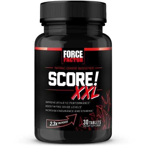 Force Factor Score! XXL Nitric Oxide Booster Supplement for Men with L-Citrulline, Black Maca, and Tribulus to Improve Athletic Performance, Increase Stamina, and Support Blood Flow, 30 Tablets