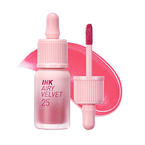 Peripera Ink Airy Velvet Lip Tint, Liquid Lip (0.14 fl oz, 025 ZAZZY PEACH)