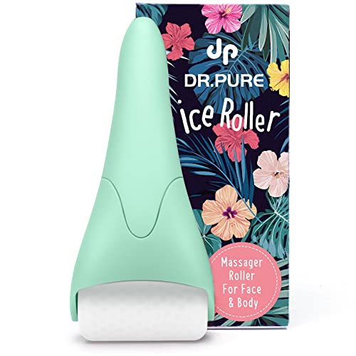 Dr. Pure Ice Roller for Face Massage, Face Roller for Reduce Puffiness Tighten Skin, Face Icing Cold Massager Cooling Facial Eye Roller, Women Gifts Skin Care Tool