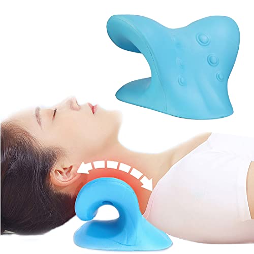 Neck and Shoulder Relaxer, Cervical Neck Traction Pillow, Cervical Stretcher Device for TMJ Pain Relief