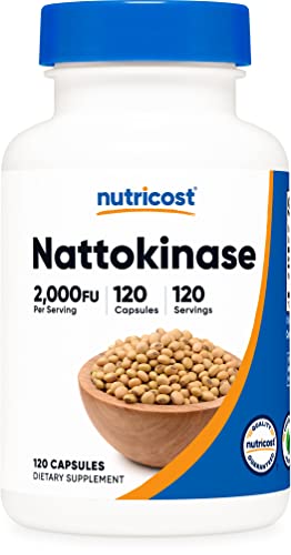 Nutricost Nattokinase 2,000FU, 120 Capsules - Gluten Free, Non-GMO, Vegetarian Friendly