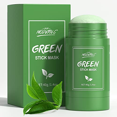 POP MODERN.C Green Tea Stick Mask Blackhead Remover Mask Deep Cleansing Moisturizing Nourishing Hydration Pore Improve Acne Face Mask Skin Care With Blackhead Remover Extractor Tools