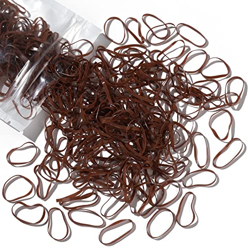 Teenitor Elastic Hair Bands, Elastics for Hair, Hair Elastics, Rubber Bands for Hair, Small Hair Ties, 300pcs, Light Brown