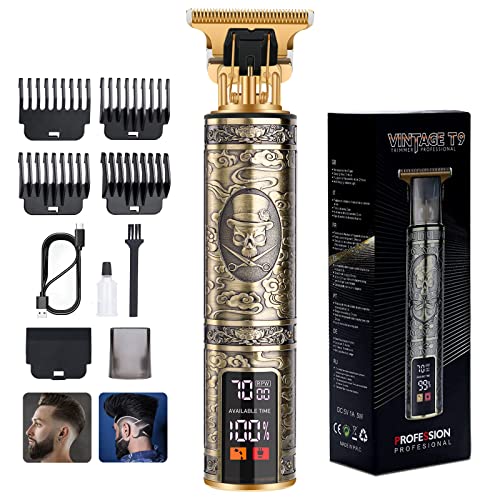 Beard Trimmer for Men, CandyFouse Professional Hair Trimmer Hair Clippers for Men, Cordless Rechargeable with LCD Display, Approaching Zero Gapped Cutting Grooming Kit