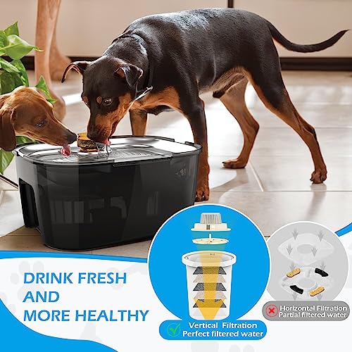 Petdott Dog Water Fountain 2 Gallons,Large Pet Water Fountain with SUS