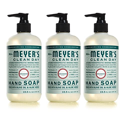 Mrs. Meyer's Hand Soap, Made with Essential Oils, Biodegradable Formula, Birchwood, 12.5 Fl. Oz - Pack Of 3