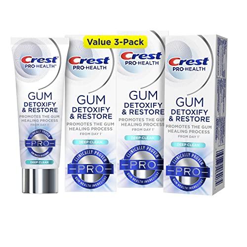 Crest Pro-Health Gum Detoxify and Restore Toothpaste, Deep Clean, 3.5 oz, Pack of 3