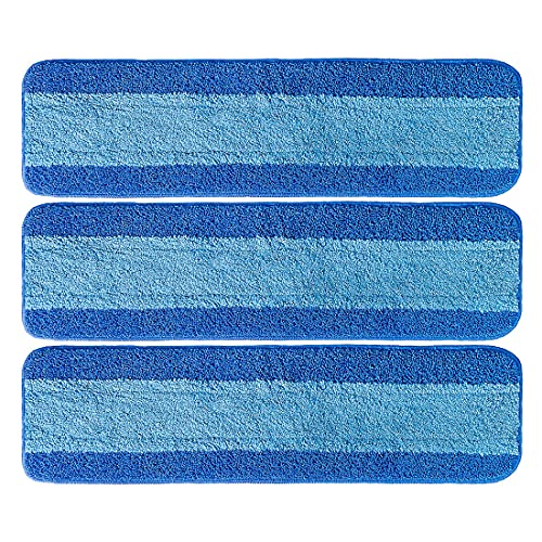 3 Pack for Bona Microfiber Cleaning Pad, Microfiber Mop Pads Compatible with Bona Mop for Bona Hardwood Floor Cleaner 18 Inch